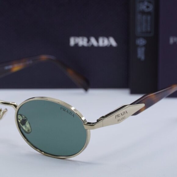 Final Price! Prada PR65ZS ZVN70L Gold Green Sunglasses - Picture 6 of 13